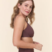 The Mila Bikini Top - Eco Nylon - Mink