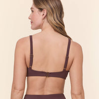 The Mila Bikini Top - Eco Nylon - Mink