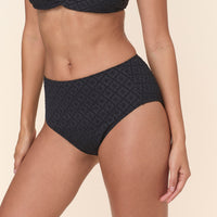The High Waist Bikini Bottom - Eyelet - Black Eyelet