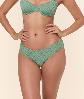 The Classic Bikini Bottom - Eyelet - Eucalyptus