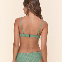 The Bermuda Bikini Top - Eyelet - Eucalyptus