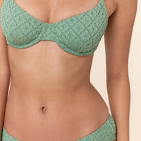 The Bermuda Bikini Top - Eyelet - Eucalyptus