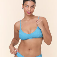 The Molokai Bikini Top - Terry Shells - Crystal
