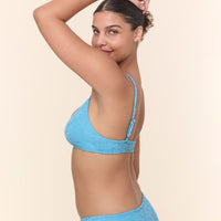 The Molokai Bikini Top - Terry Shells - Crystal