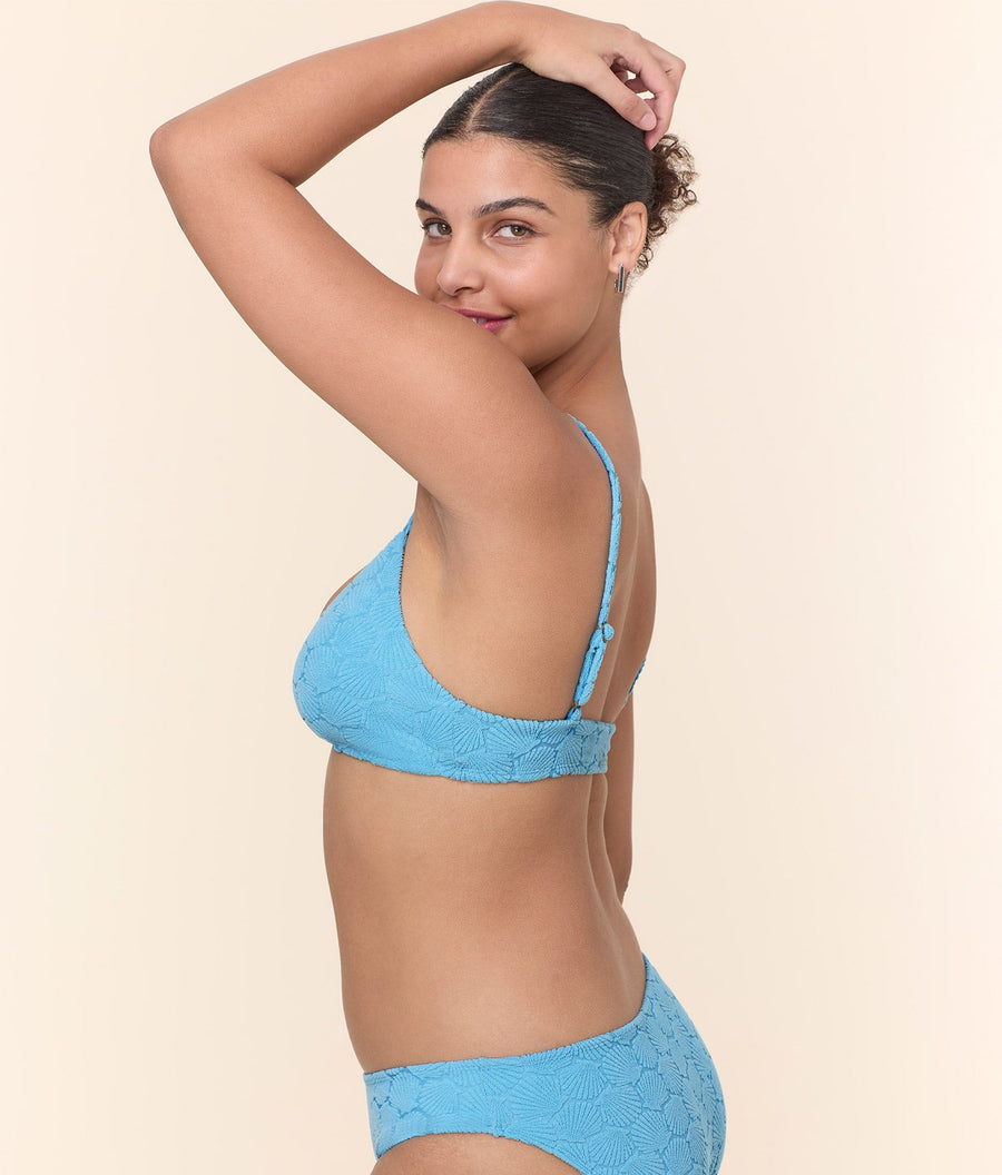 The Molokai Bikini Top - Terry Shells - Crystal
