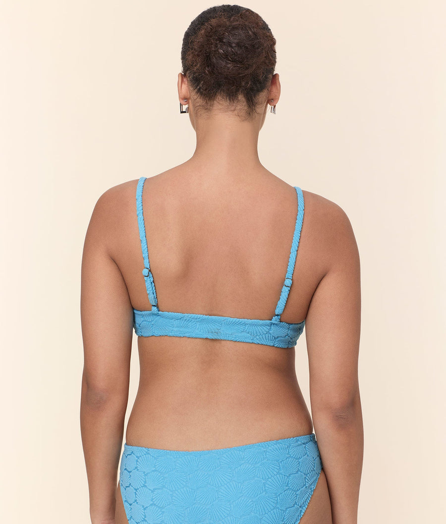 The Molokai Bikini Top - Terry Shells - Crystal