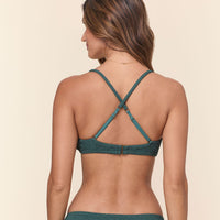 The Valencia Bikini Top - Textured Weave - Seaweed