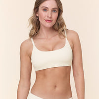 The Maui Bikini Top - Textured Weave - Gardenia