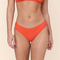 The Classic Bikini Bottom - Eco Ribbed - Vermillion