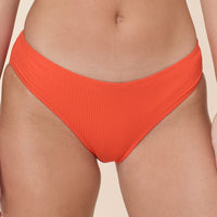 The Classic Bikini Bottom - Eco Ribbed - Vermillion