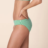 The Classic Bikini Bottom - Crinkle Gingham - Green Gingham