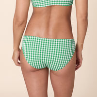 The Classic Bikini Bottom - Crinkle Gingham - Green Gingham