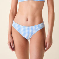 The Classic Bikini Bottom - Crinkle Gingham - Sky Gingham