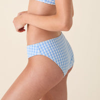 The Classic Bikini Bottom - Crinkle Gingham - Sky Gingham