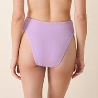 The 90s High Waist Bikini Bottom - Seersucker - Lupine