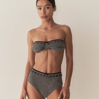 AZELINE BIKINI TOP -- LA MADDALENA GINGHAM