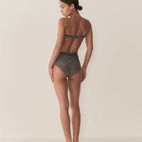 ALEX HIGH WAIST BIKINI BOTTOM -- LA MADDALENA GINGHAM