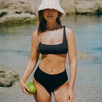 The Havana Bikini Top - Flat - Black