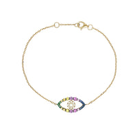 Diamond & Sapphire Eye Bracelet