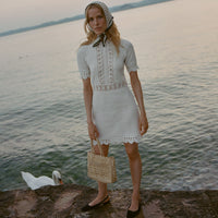 BATHILDE DRESS -- PEARL