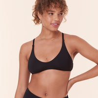 The Valencia Bikini Top - Flat - Black