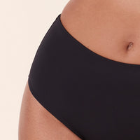 The High Waist Bikini Bottom - Eco Nylon - Black