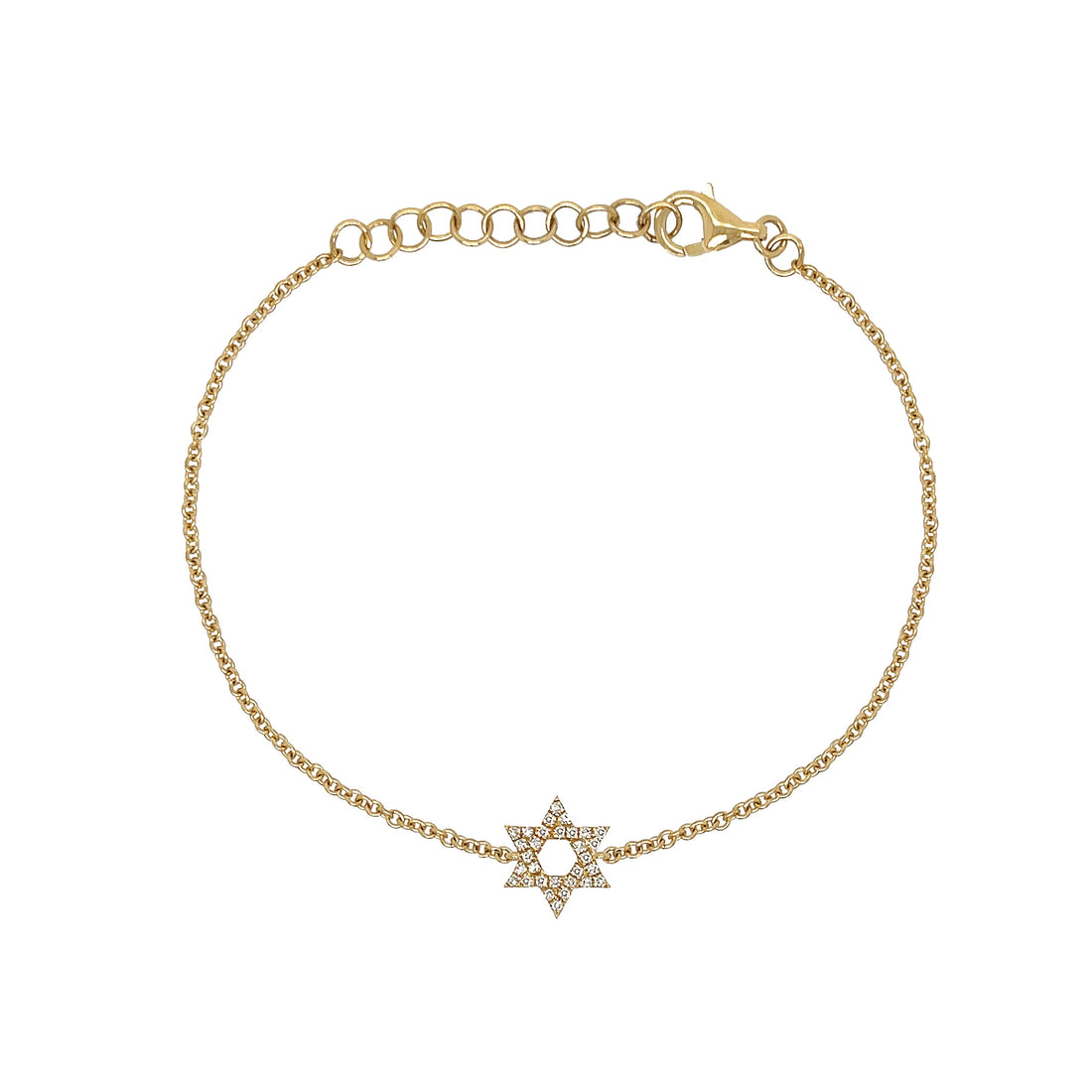 Diamond Star of David Bracelet