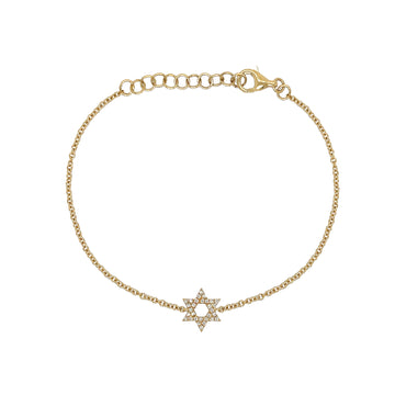 Diamond Star of David Bracelet