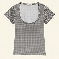 BRIGITTE TEE -- NOIR LA MADDALENA GINGHAM