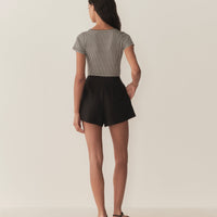 BRIGITTE TEE -- NOIR LA MADDALENA GINGHAM