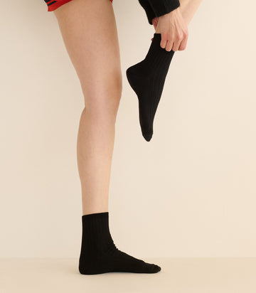COLLÉGIEN ANKLE SOCK -- NOIR DE CHARBON