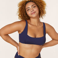 The Havana Bikini Top - Flat - Navy