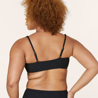 The Havana Bikini Top - Ribbed - Black