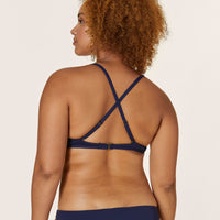 The Valencia Bikini Top - Flat - Navy