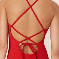 The Fiji One Piece - Eco Nylon - Cherry Red - Long Torso