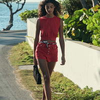 DARLING SHORT -- SCARLET