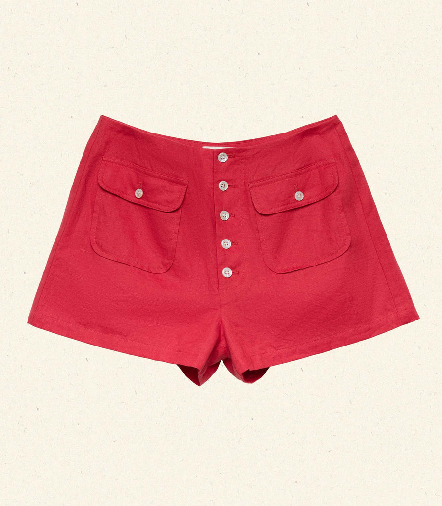 DARLING SHORT -- SCARLET