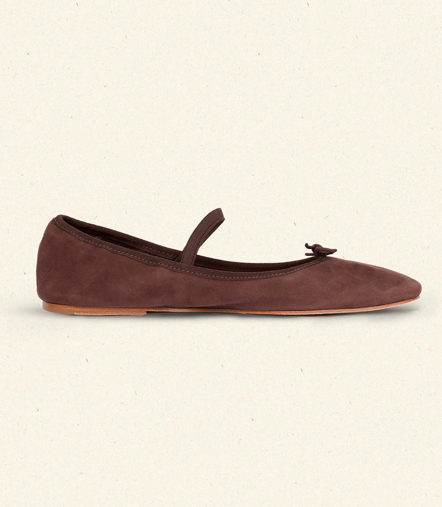 ELENI MARY JANE -- CHOCOLATE SUEDE