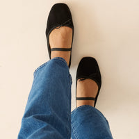 ELENI MARY JANE -- BLACK SUEDE
