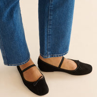 ELENI MARY JANE -- BLACK SUEDE