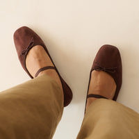 ELENI MARY JANE -- CHOCOLATE SUEDE