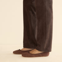 ELENI MARY JANE -- CHOCOLATE SUEDE