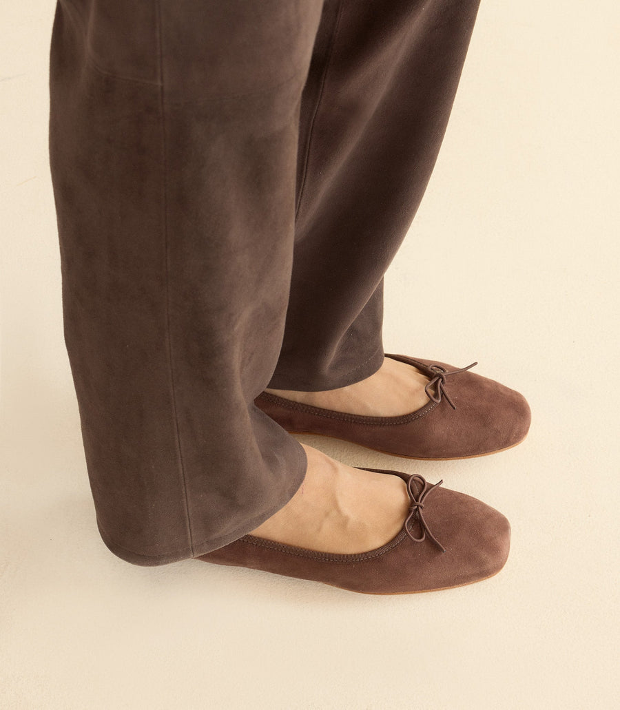 ELENI MARY JANE -- CHOCOLATE SUEDE