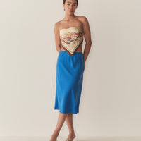 ELOWENA SKIRT -- BLUE TOURMALINE