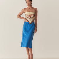 ELOWENA SKIRT -- BLUE TOURMALINE