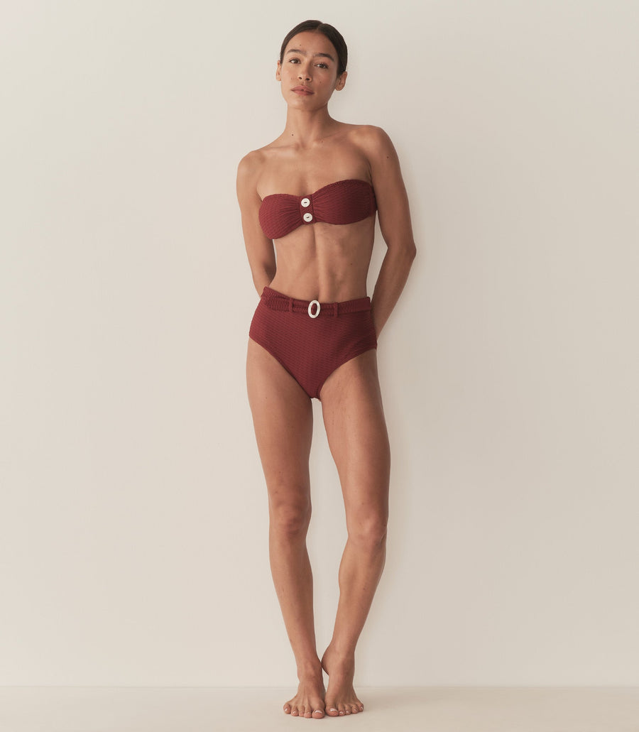 EVORA BIKINI BOTTOM -- DEEP SUMAC