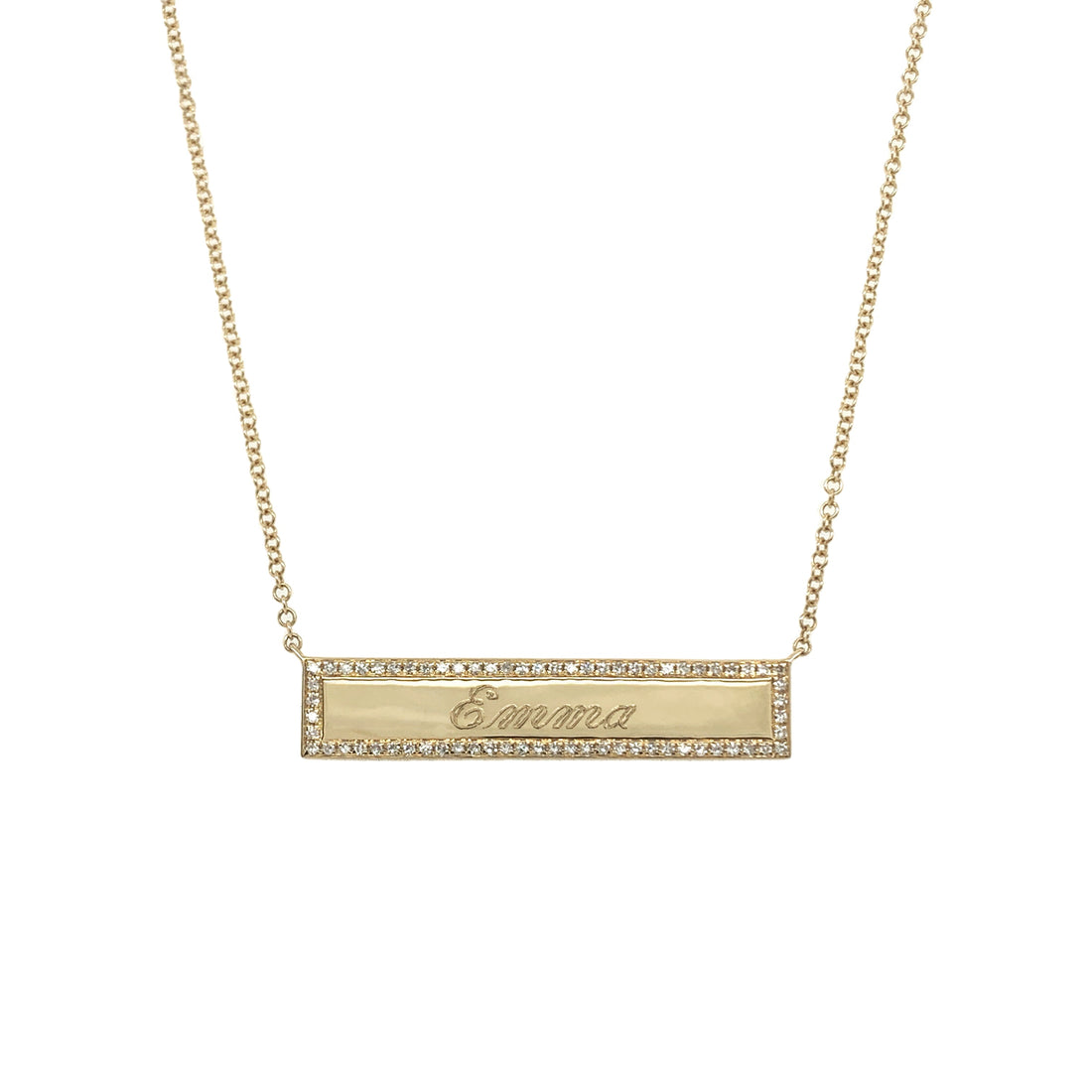 Diamond Bar Necklace