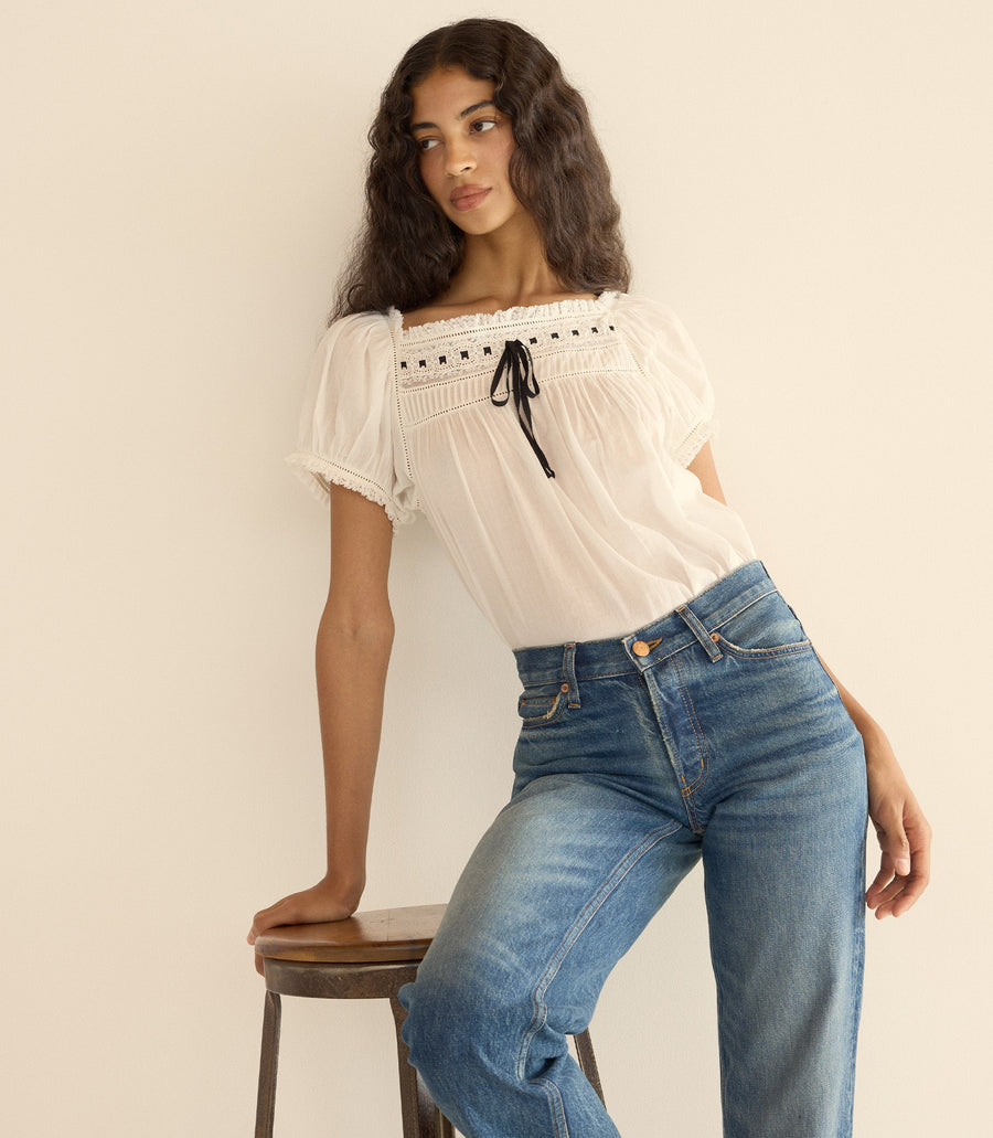 FLEURINE TOP -- SALT