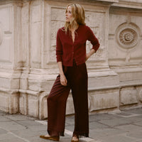 FREYA CARDIGAN -- MALBEC