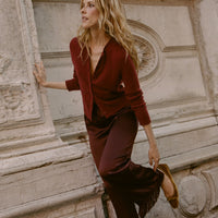 FREYA CARDIGAN -- MALBEC
